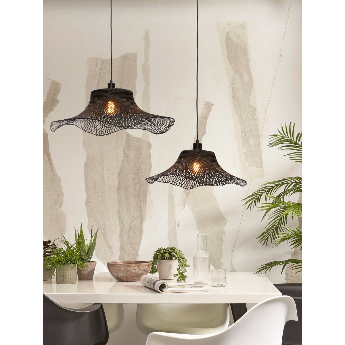 Lampe Suspendue Bambou IBIZA marron foncé, GOOD & MOJO