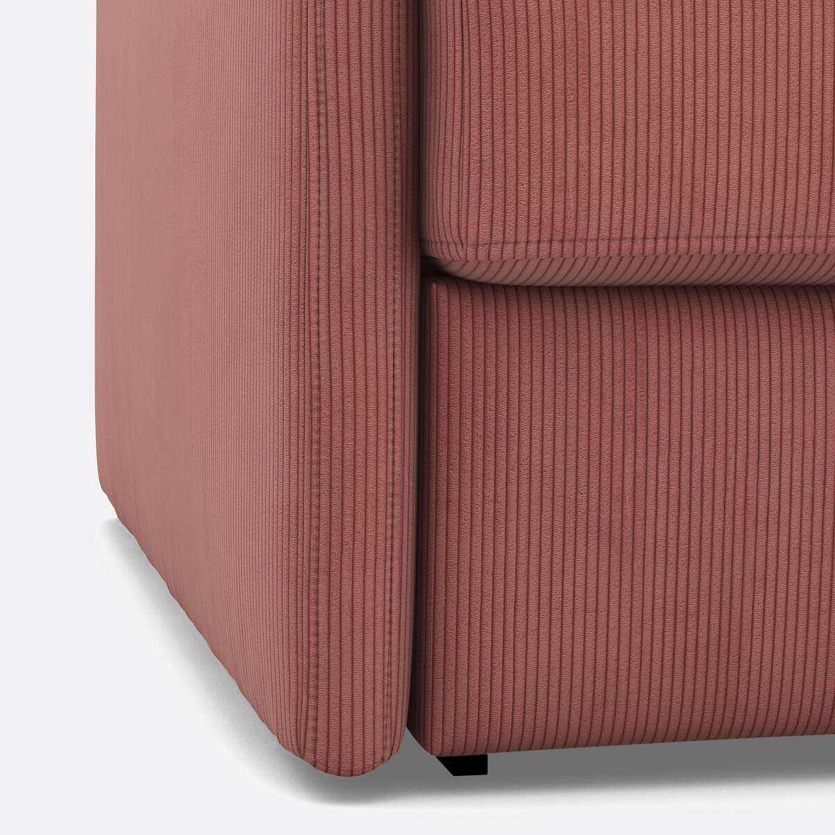 Sofá cama de terciopelo fino acanalado, Premium HR, Marta rosa , LA REDOUTE INTERIEURS