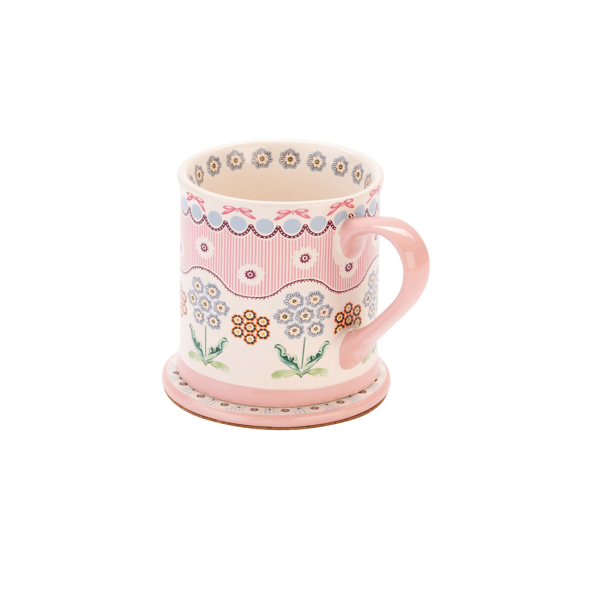 Spitalfields Silk Mug & Coaster Set pink, CATH KIDSTON