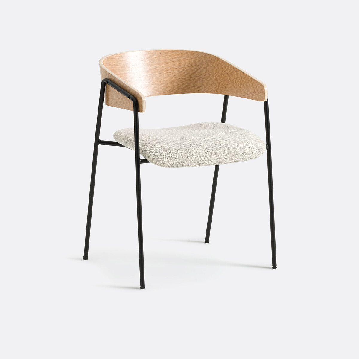 Fauteuil de table, Elleza ecru/noir, LA REDOUTE INTERIEURS