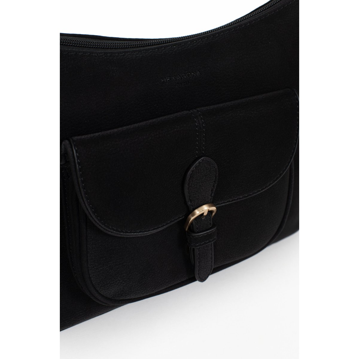 Sac porté épaule 1 anse EVE noir, HEXAGONA
