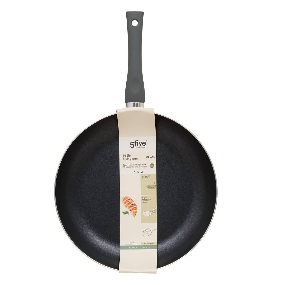Poêle en aluminium NEO gris, 5FIVE SIMPLY SMART