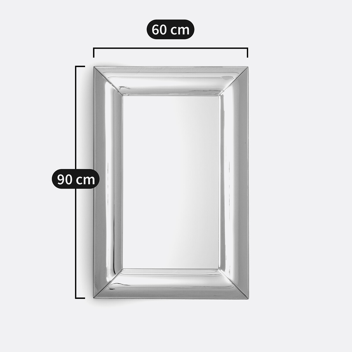 Miroir effet chromé 60 x 90 cm, Chroma transparent, LA REDOUTE INTERIEURS