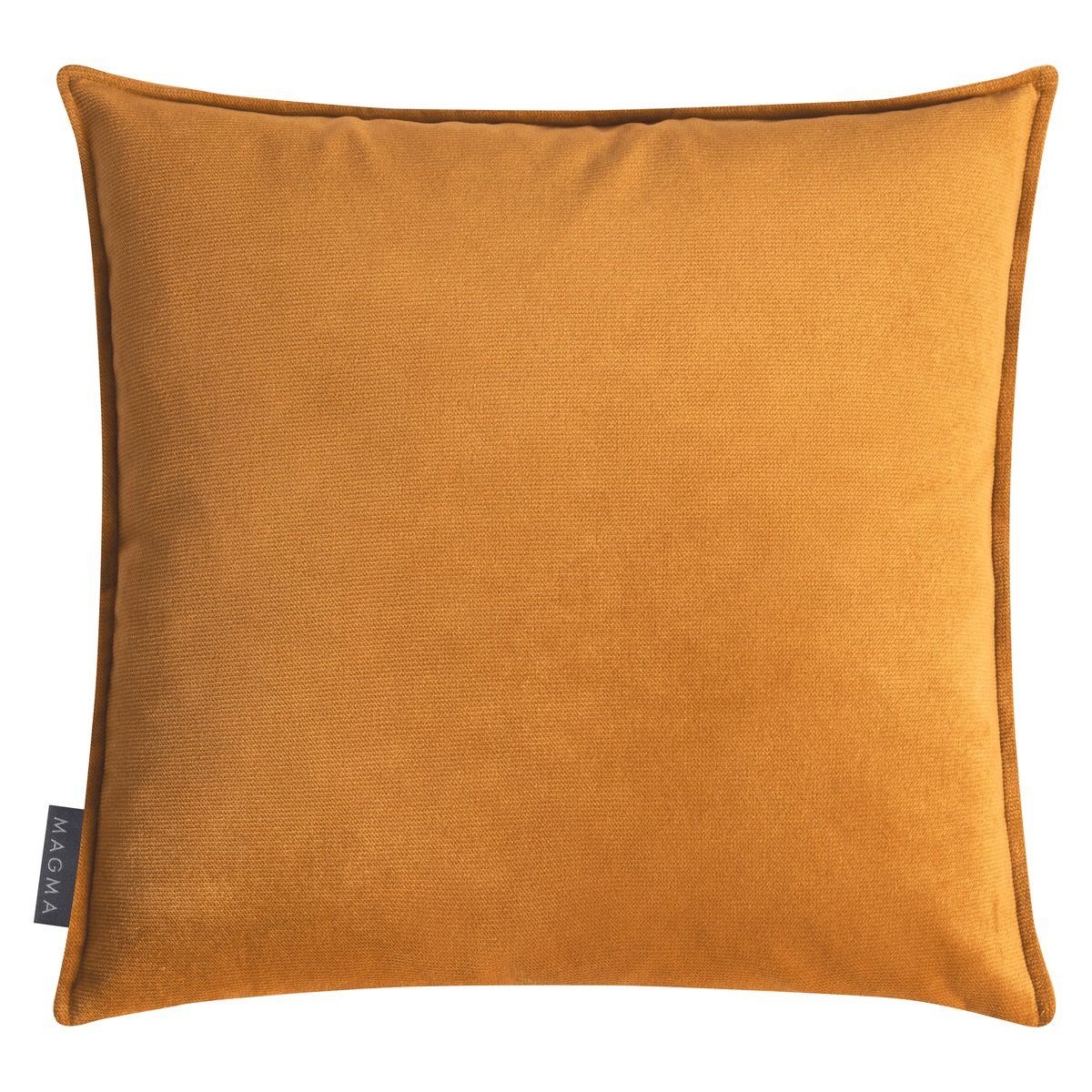 Housse de coussin jacquard motif feuillage AVENIA tons de cuivre sur fond beige, MAGMA HEIMTEX