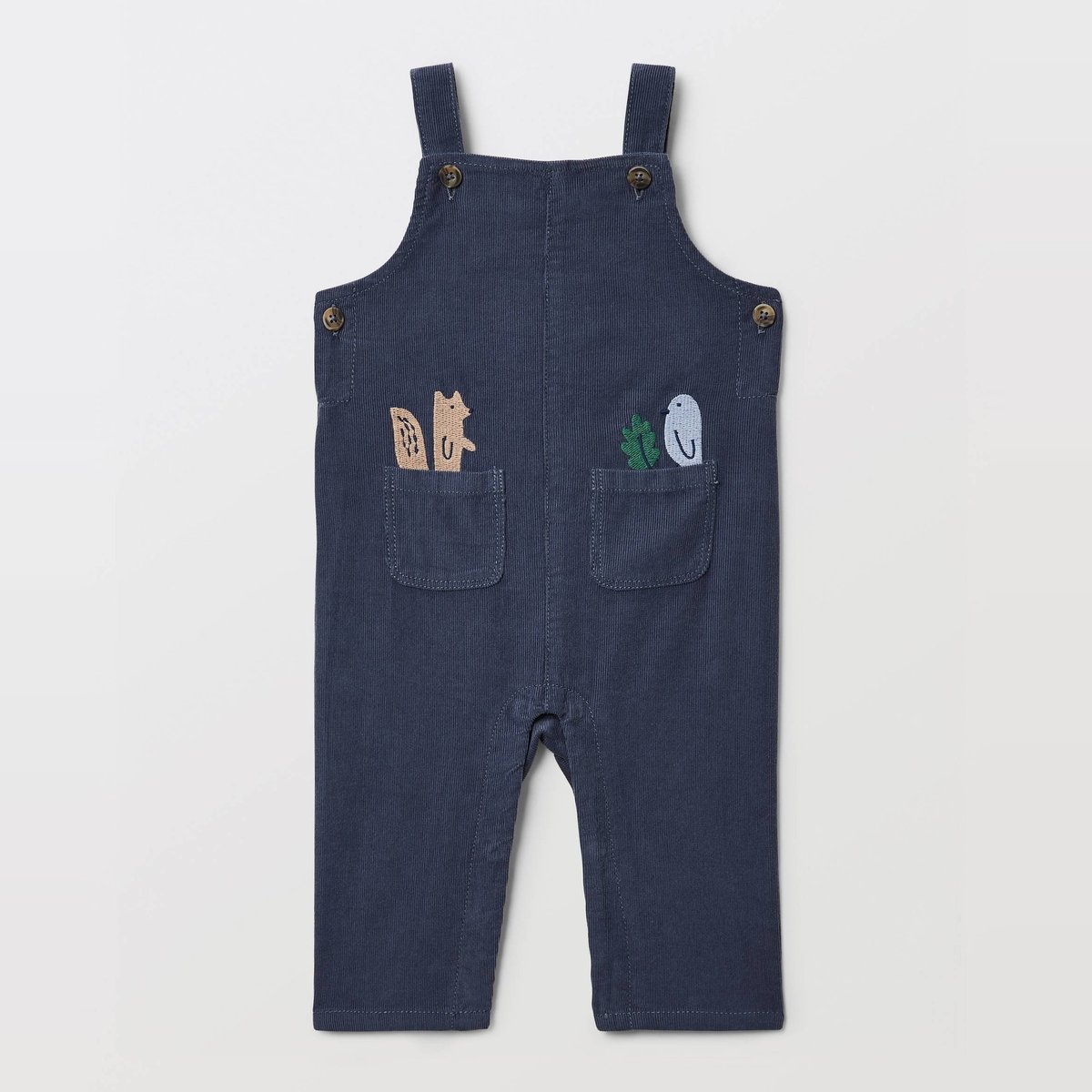 Salopette en coton pierre bleue, BOUT'CHOU