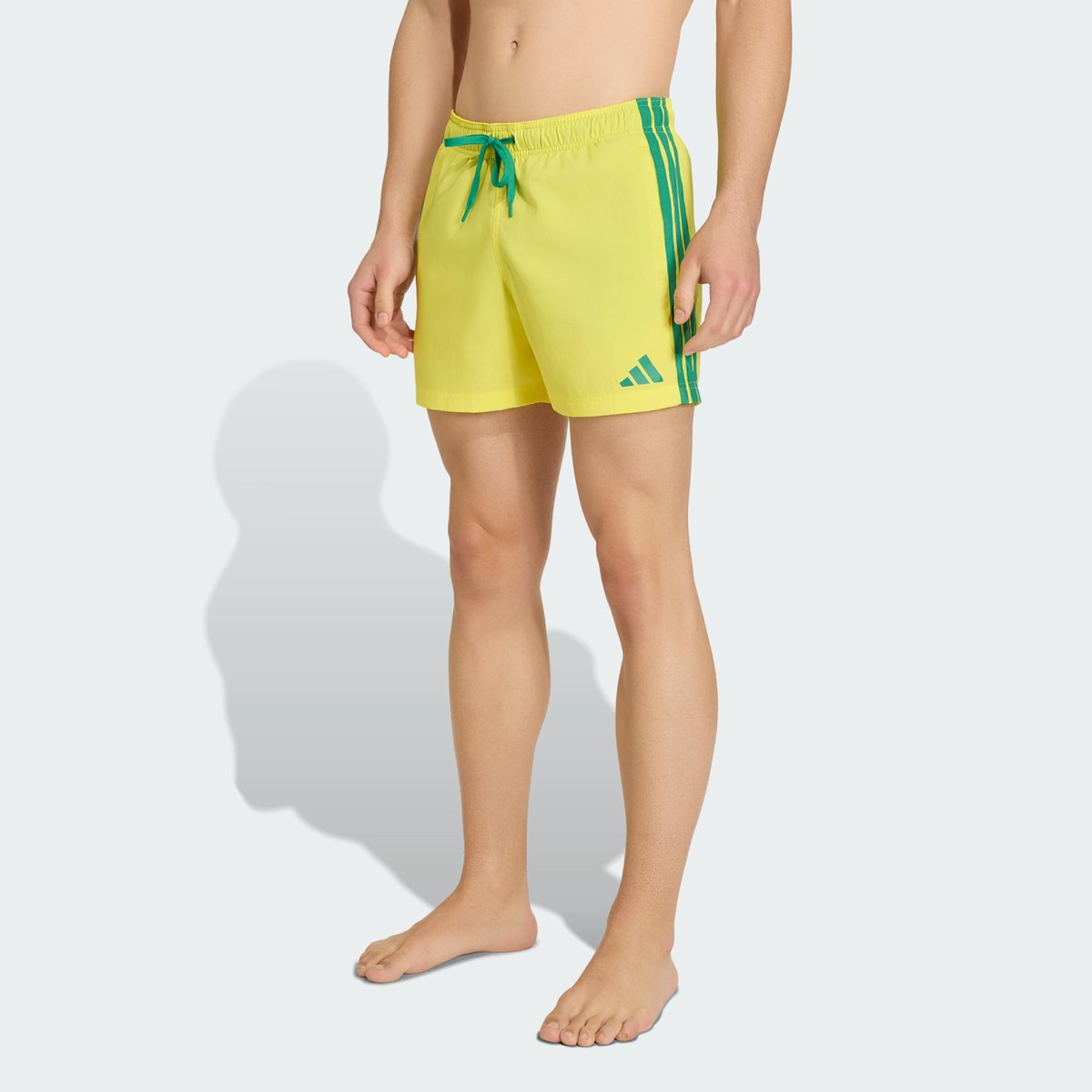 Short De Bain 3 Bandes 12,7 Cm Short De Bain 3 Bandes 12,7 Cm bright yellow / bold green, ADIDAS SPORTSWEAR