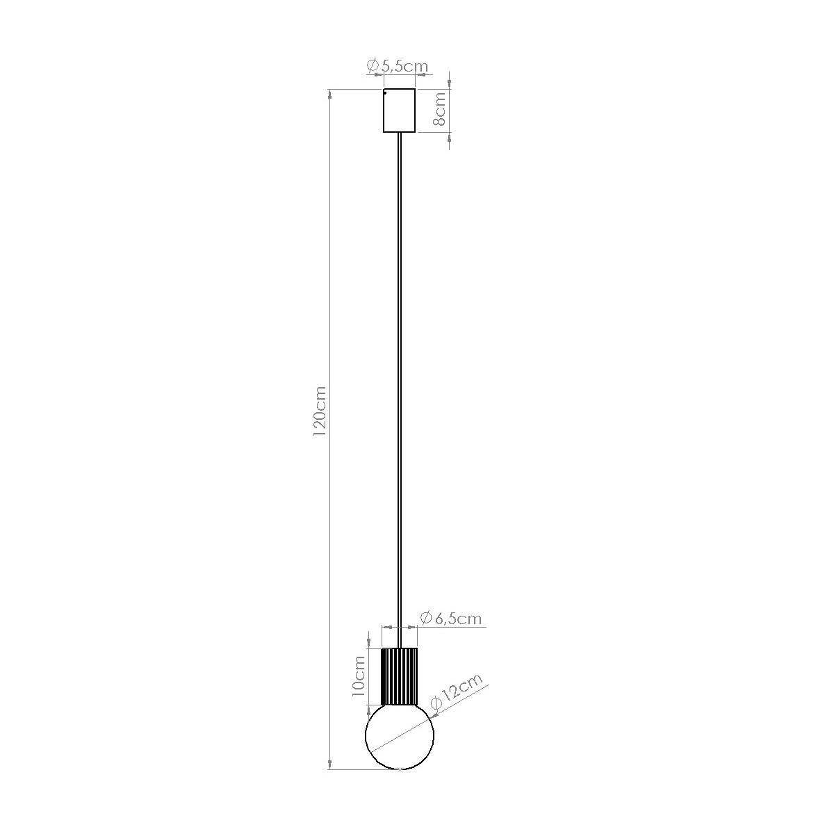 Suspension Aluminium Vert Olive G9 1 Halo vert, EDEN