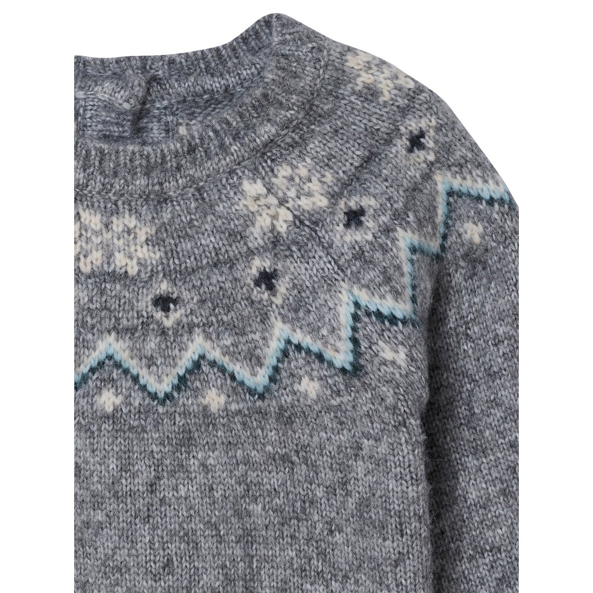 Pull bébé jacquard noël capsule famille gris chiné, VERTBAUDET