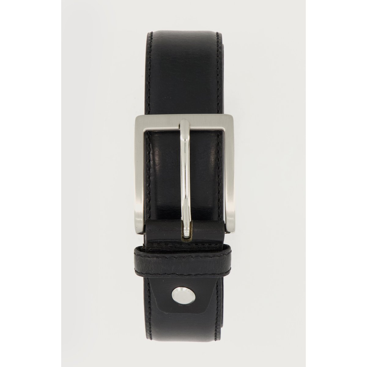 Ceinture en véritable cuir pleine fleur noir, JP1880