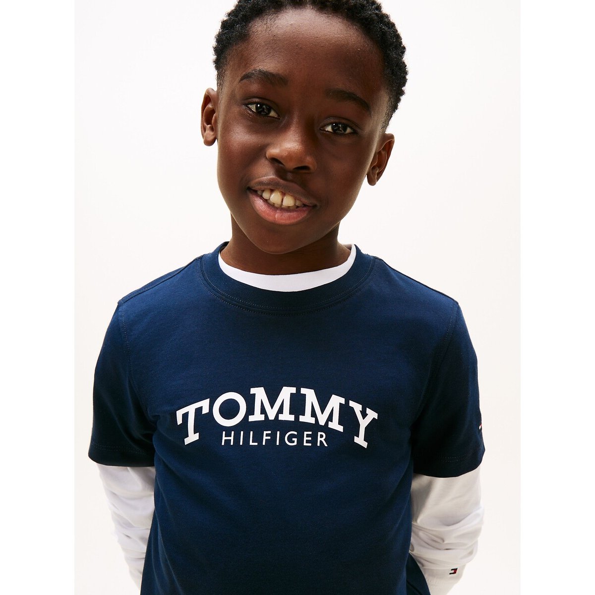 T-shirt maniche corte blu marino, TOMMY HILFIGER