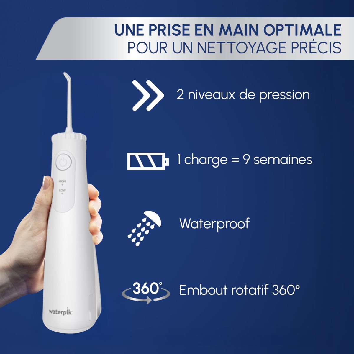 Hydropulseur Sans Fil New Plus WF-26 couleur unique, WATERPIK