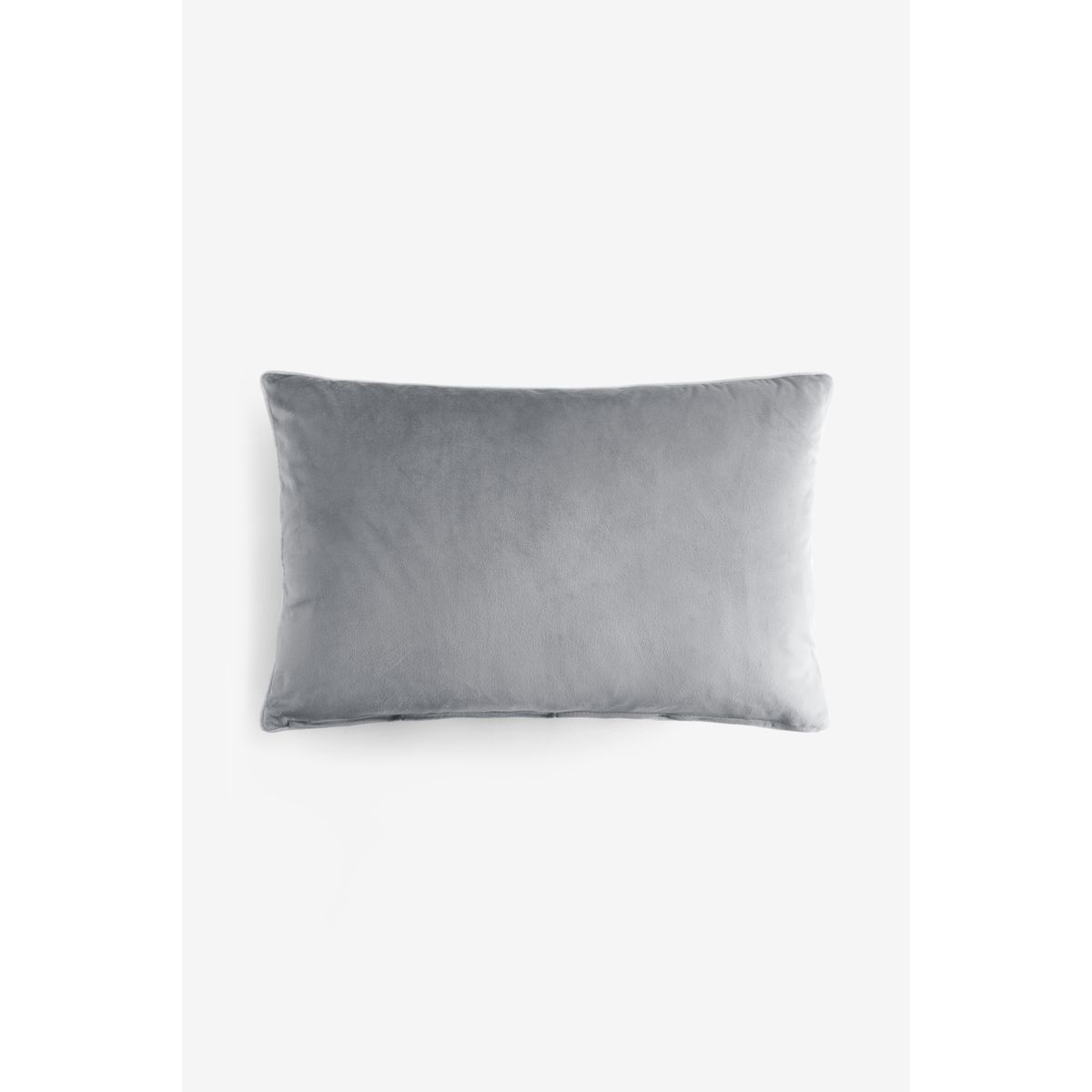 Coussin en velours mat avec liseré contrasté gris, NEXT