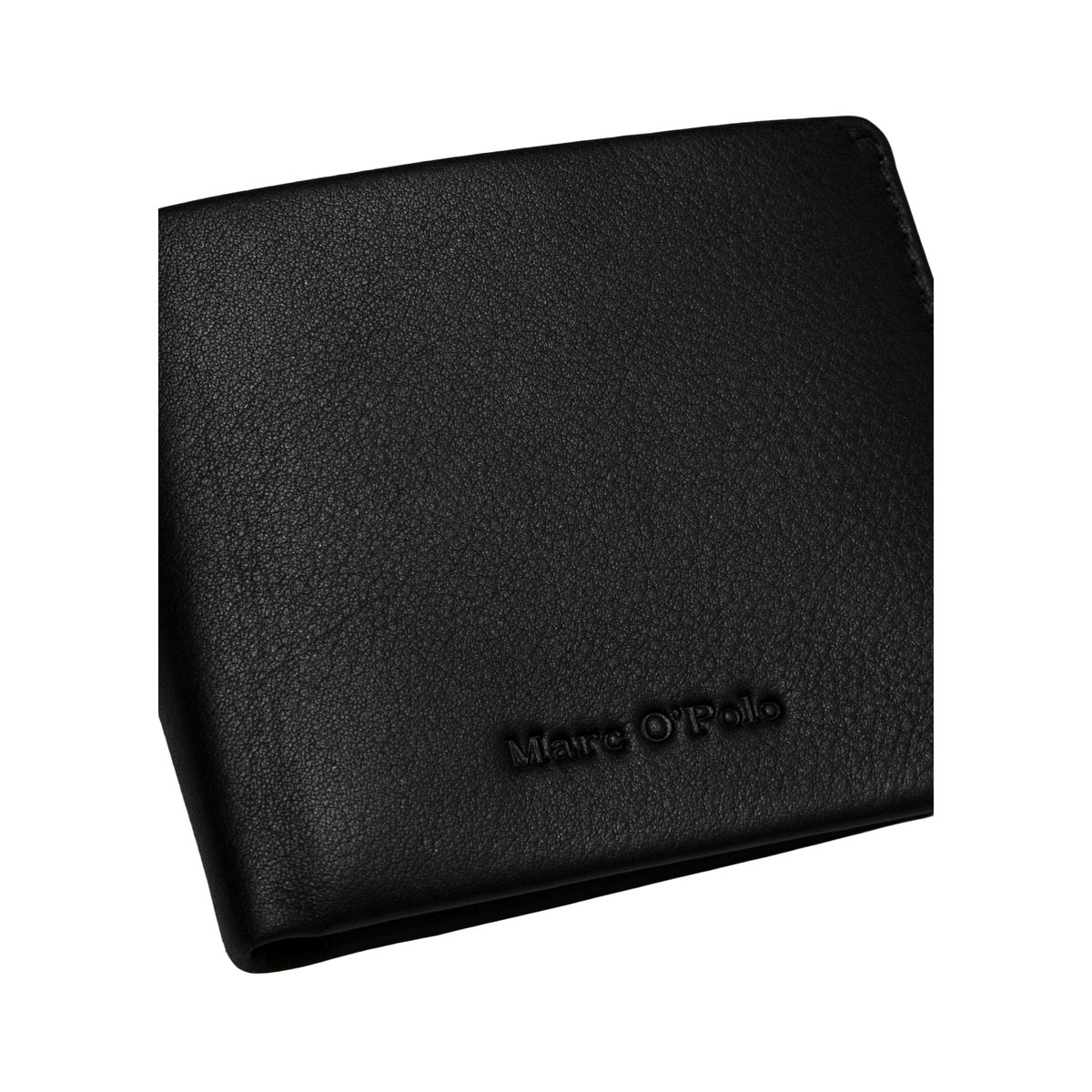 Portefeuille modèle Tom en cuir de vachette de haute qualité noir, MARC O'POLO