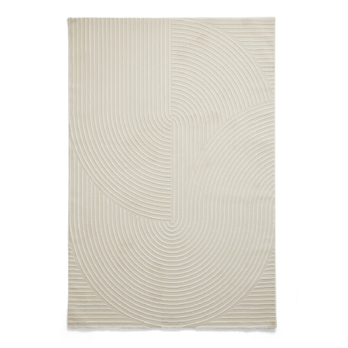 Abstract Spiral Super Soft Washable Rug cream, SO'HOME