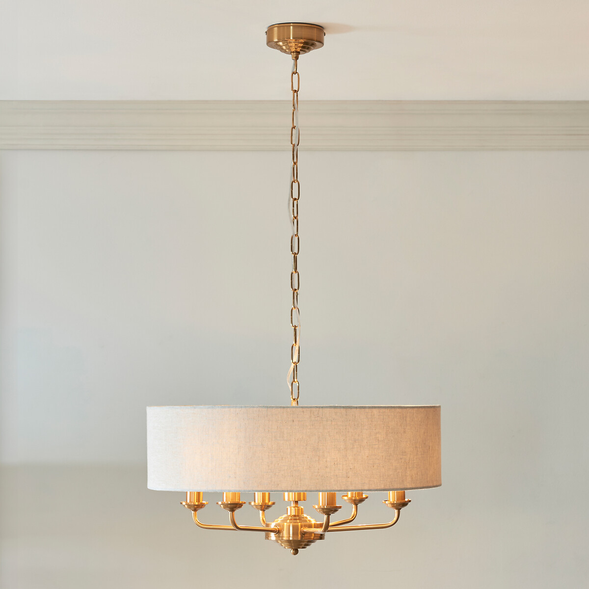Harrington 6-Light Pendant in Vintage Brass natural, ÉDITÉ