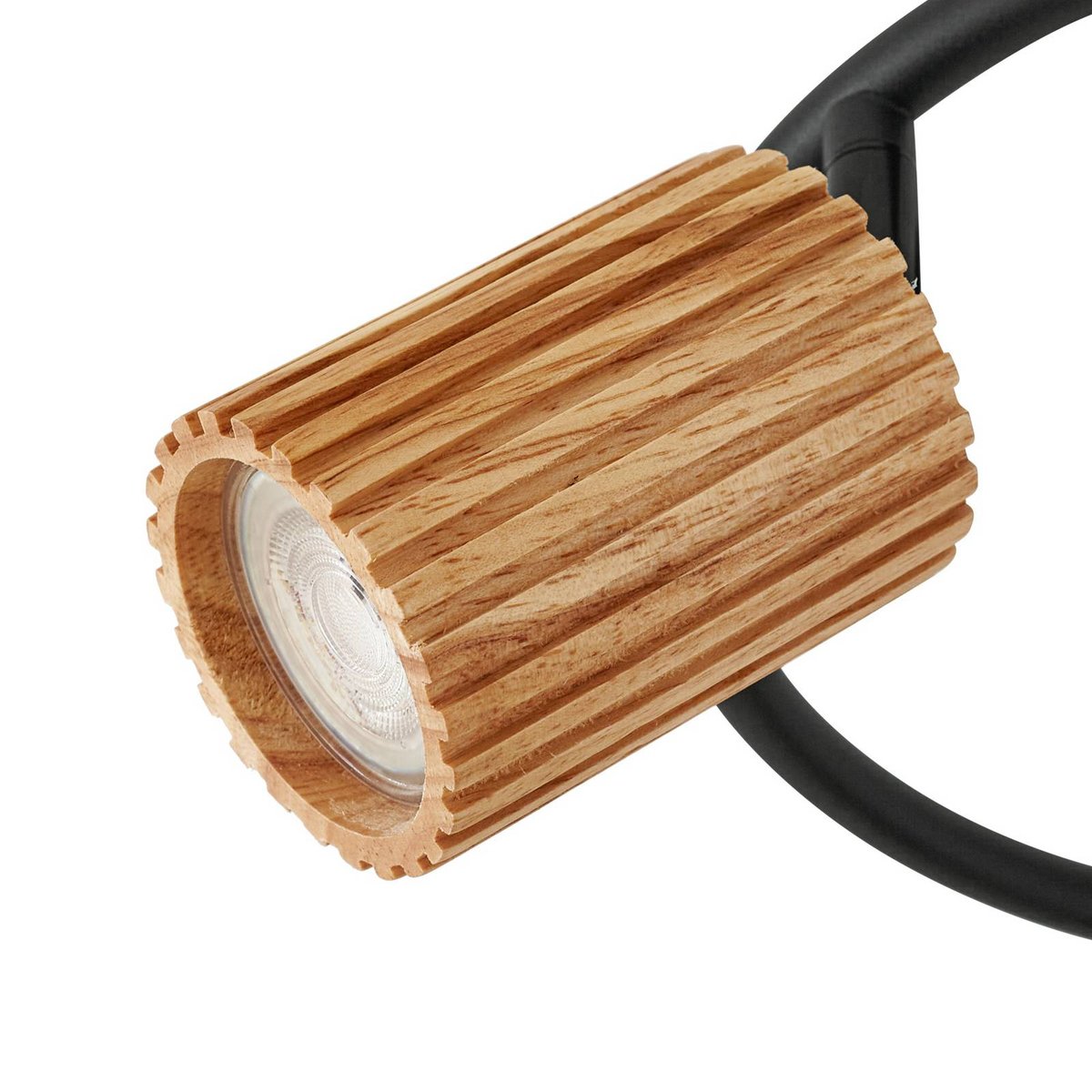 Spot en bois moderne, Stralino couleur bois, noir, LINDBY