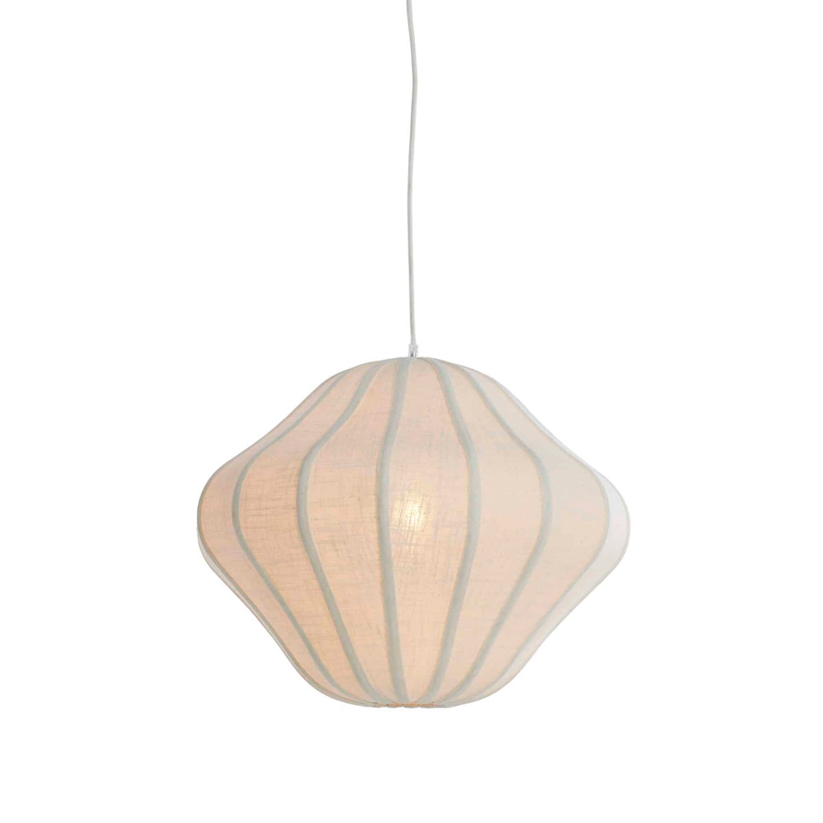 Lampe Suspendue Textiles SUKAU crème, LIGHT & LIVING 
