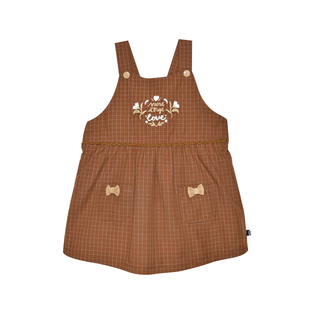 Tee shirt robe idaline tisse teint bebe marron, SUCRE D'ORGE