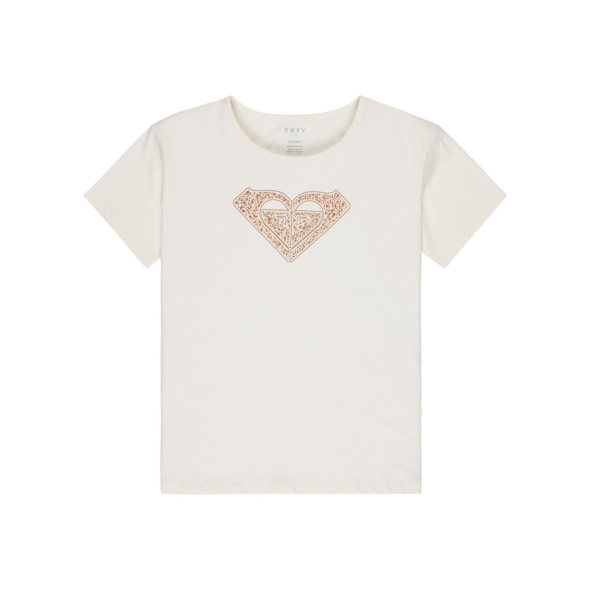 T-Shirt, manches courtes, col rond, Uni. gris egret heart, ROXY