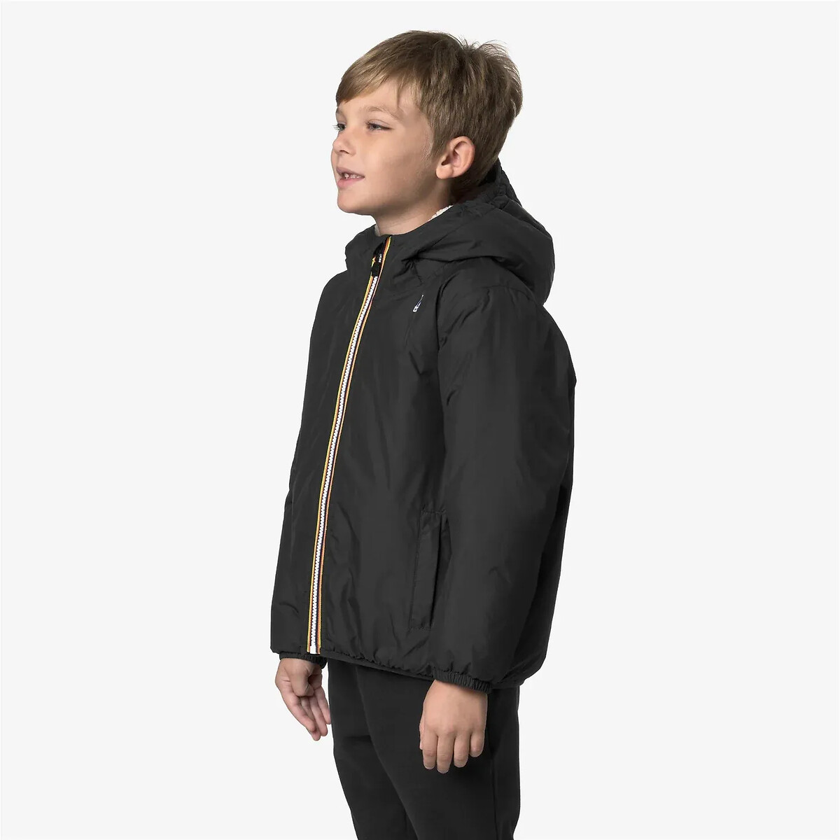 Coupe-vent zippé à capuche 3.0 Claude Orsetto noir, K-WAY
