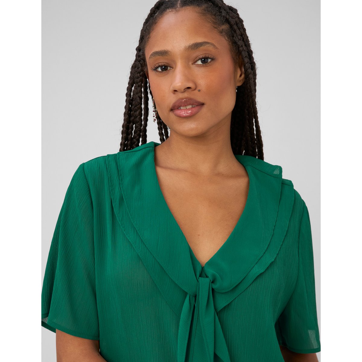 Blouse unie menthe, BZB