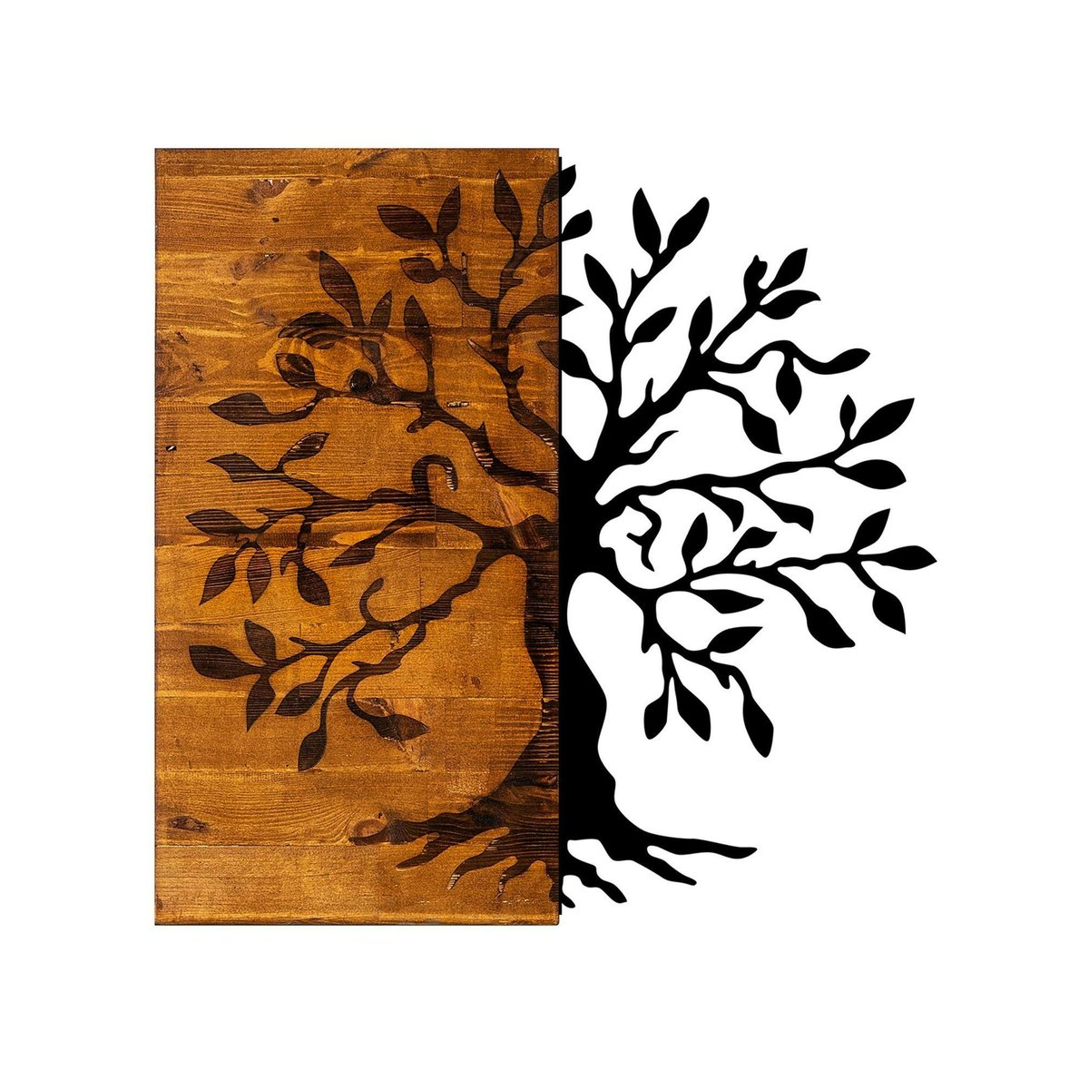 Décoration murale salon – arbre de vie noir, PIER IMPORT