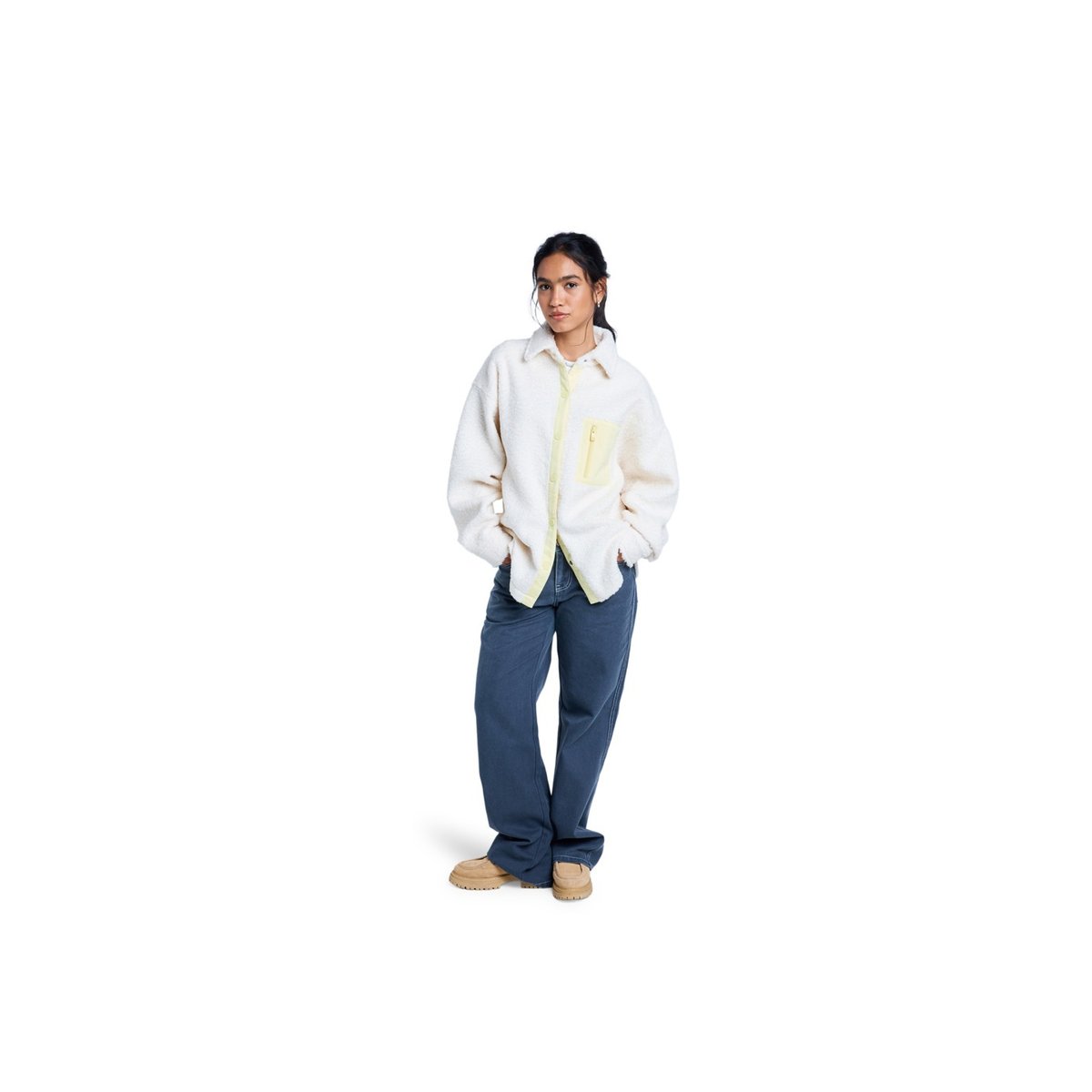 Veste chemise POLAR SHACKET. blanc whisper white, ROXY