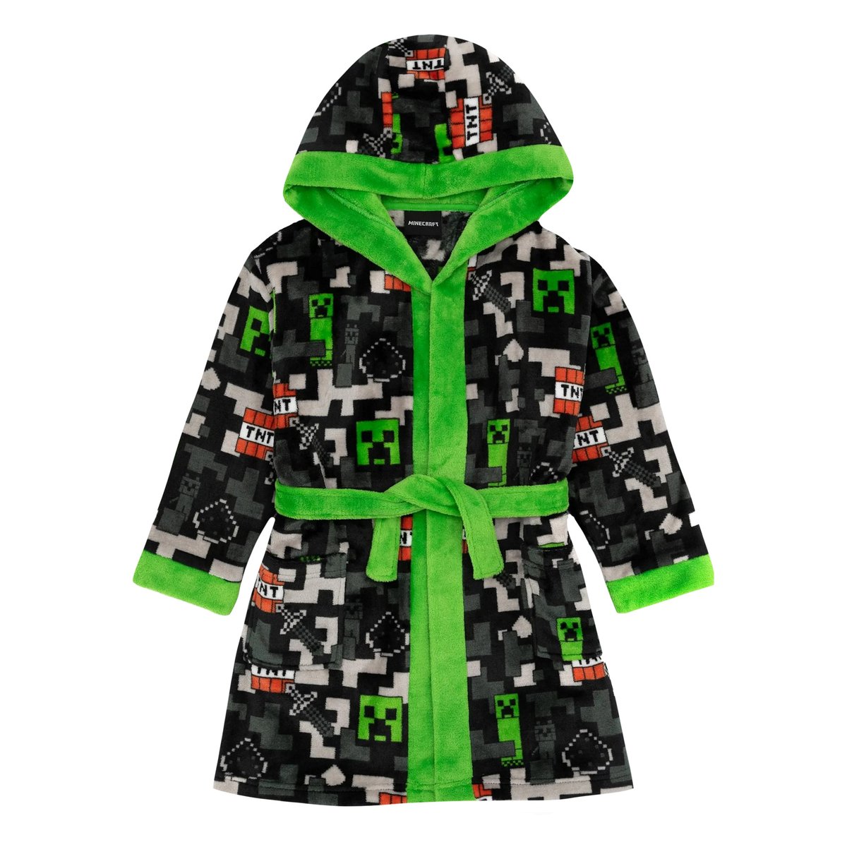 Robe de chambre noir / vert / gris, MINECRAFT