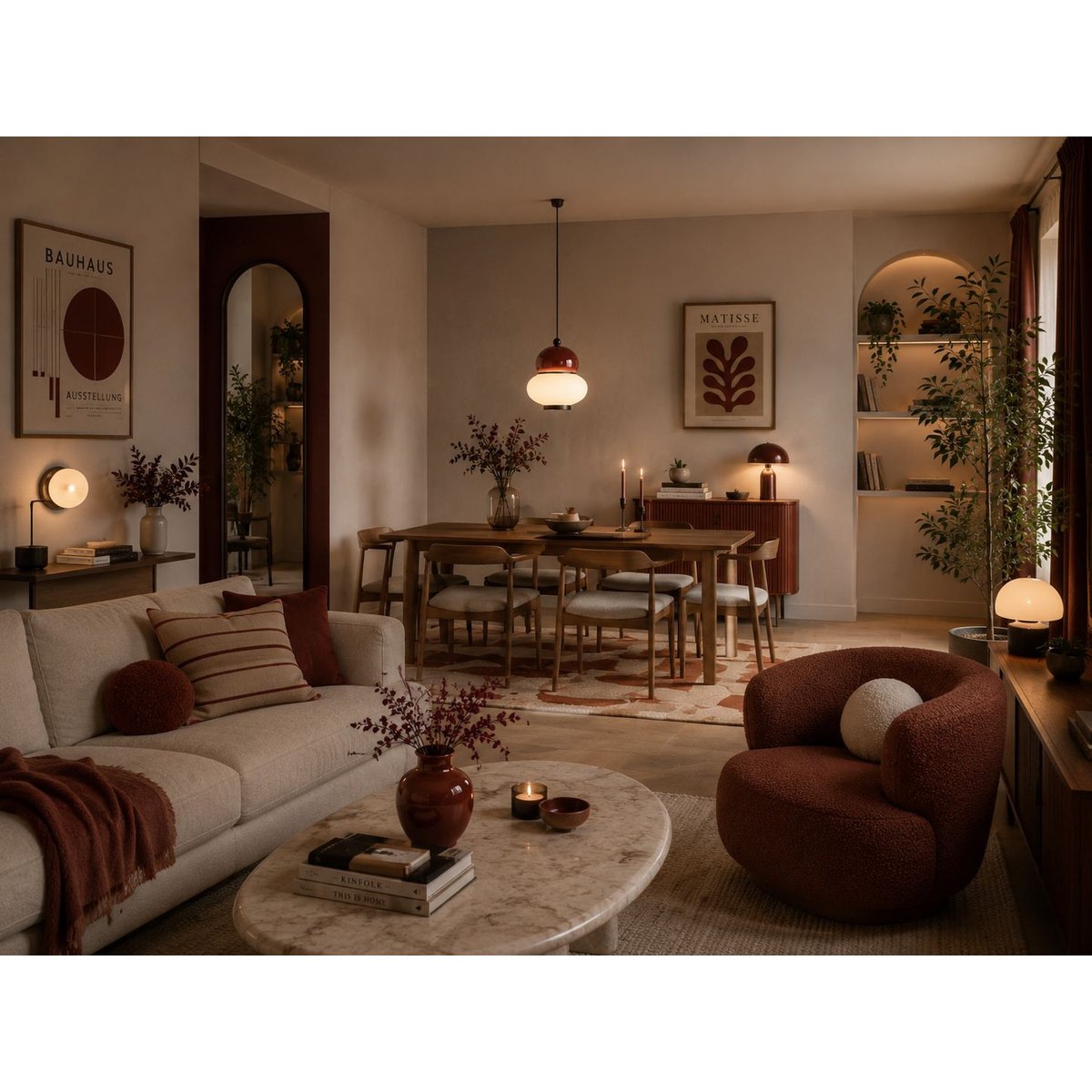 Suspension en verre vintage, D.26 rouge, ZUIVER
