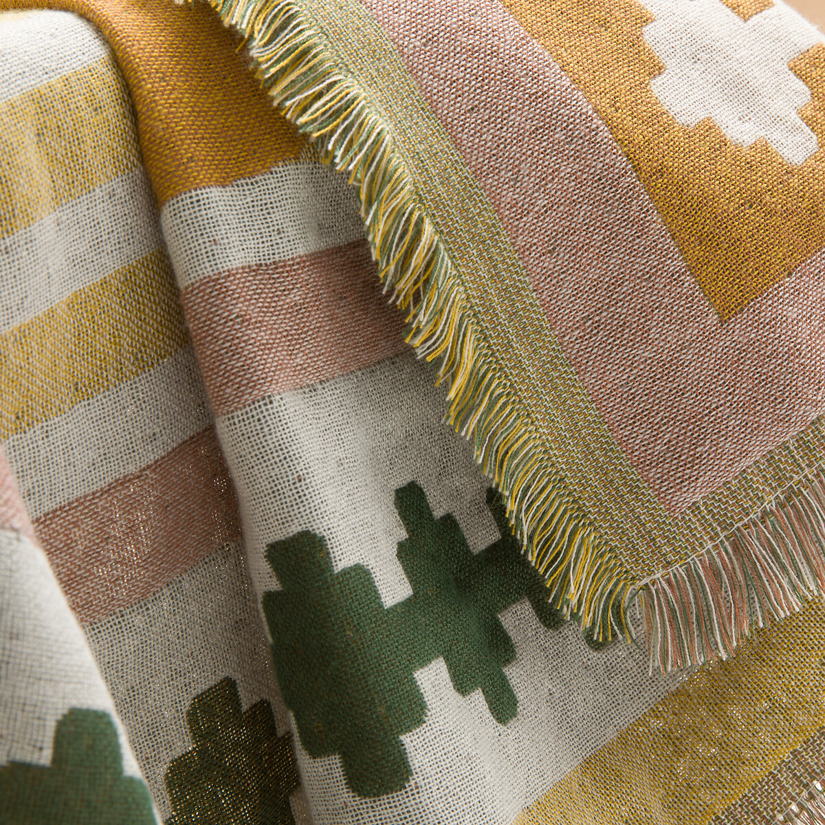 Plaid jacquard frangé, Mercado multicolore, LA REDOUTE INTERIEURS