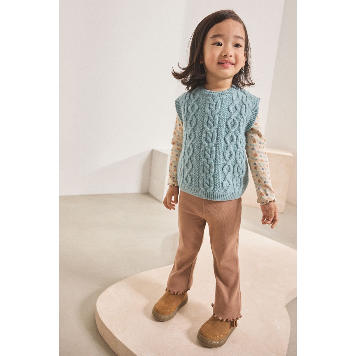 Ensemble pull en maille et legging bleu clair, NEXT