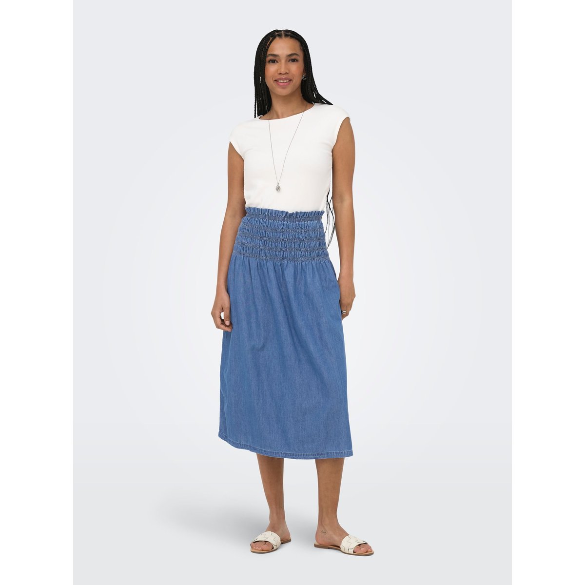 Jupe En Denim medium blue denim, ONLY