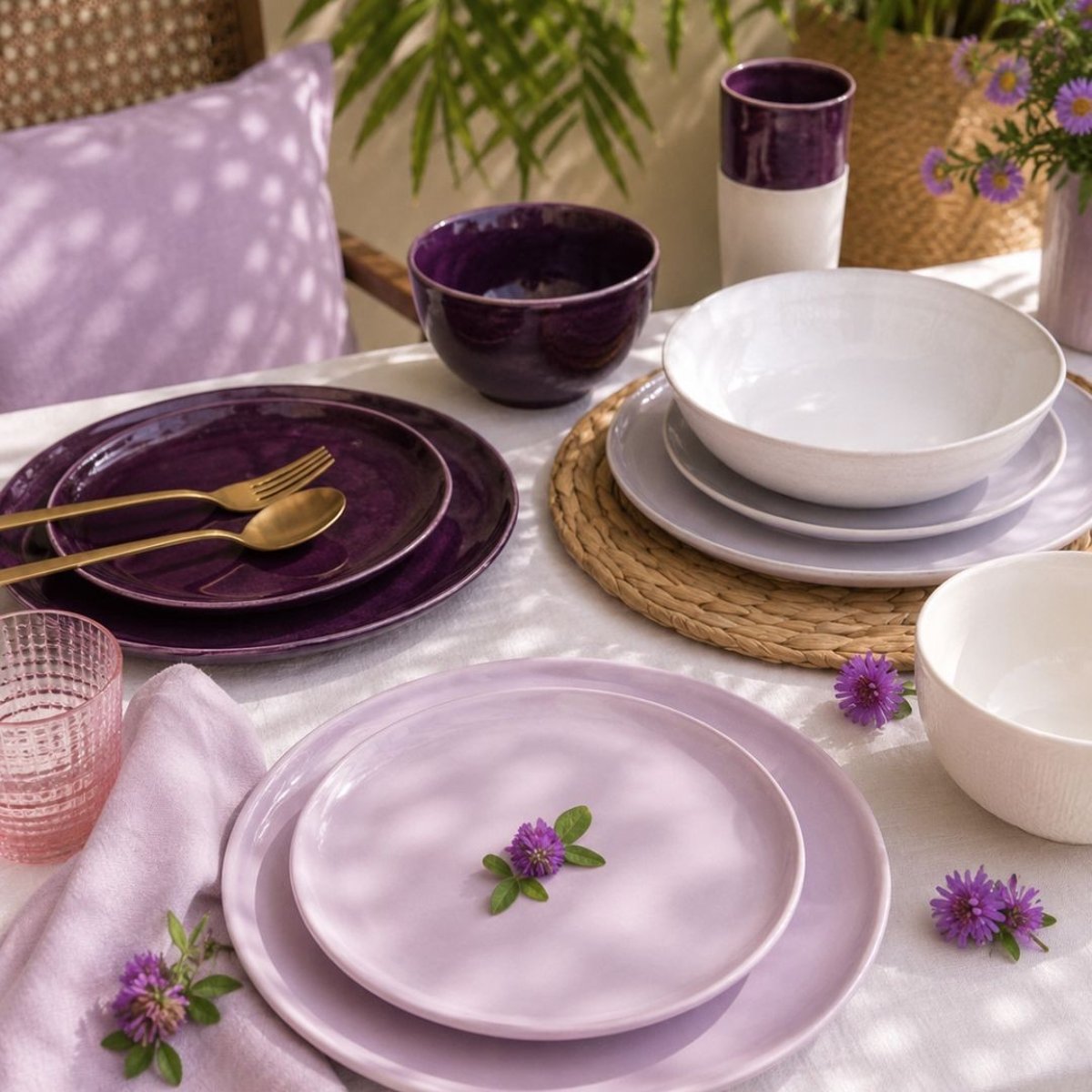 Lot de 6 assiettes à dessert, TERRA rose, ARTIME