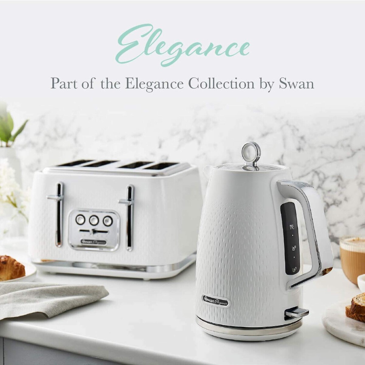 Elegance 1.7 L Jug Kettle - SK14046 white, SWAN
