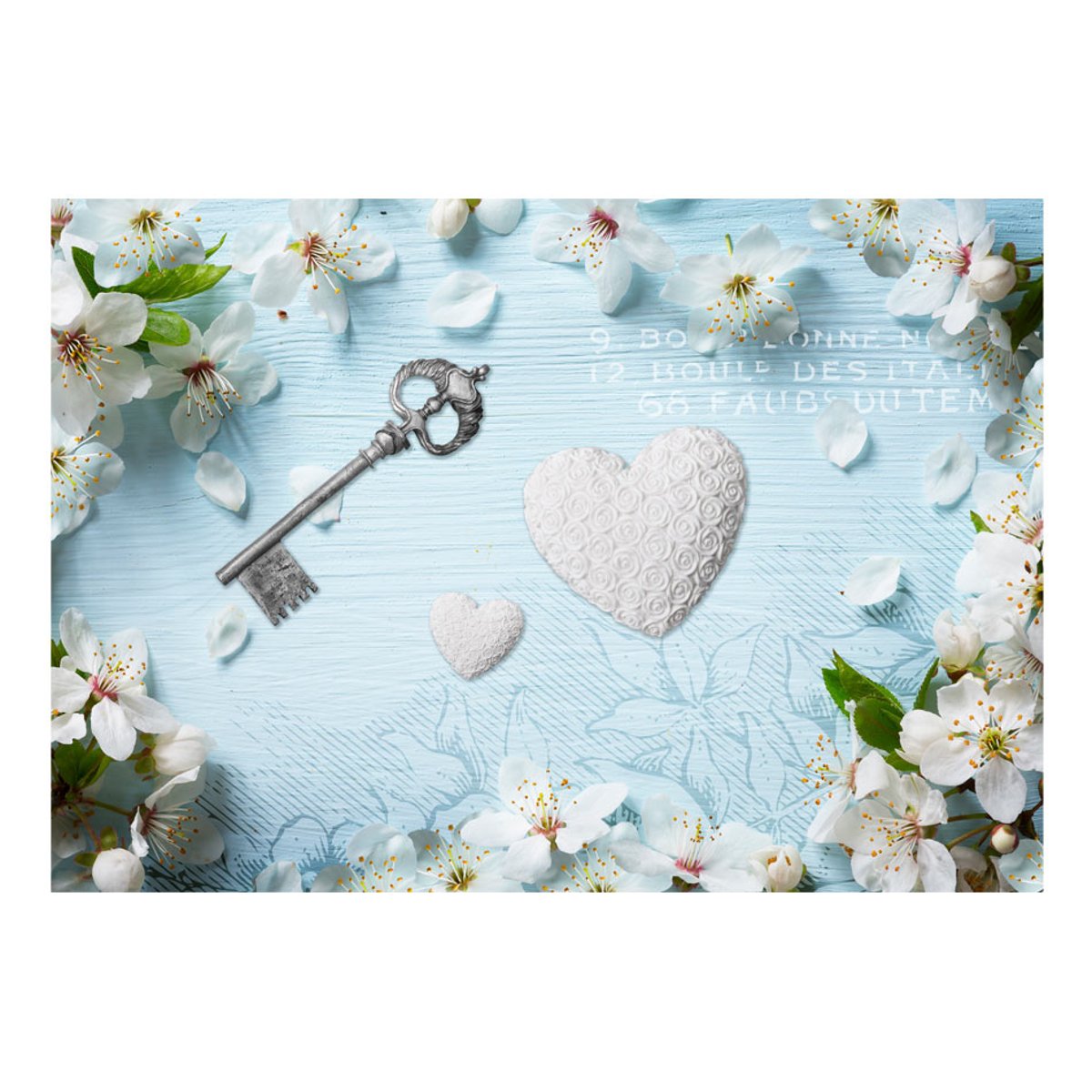Papier peint intissé panoramique Vintage et Retro Spring key vert, EDEN