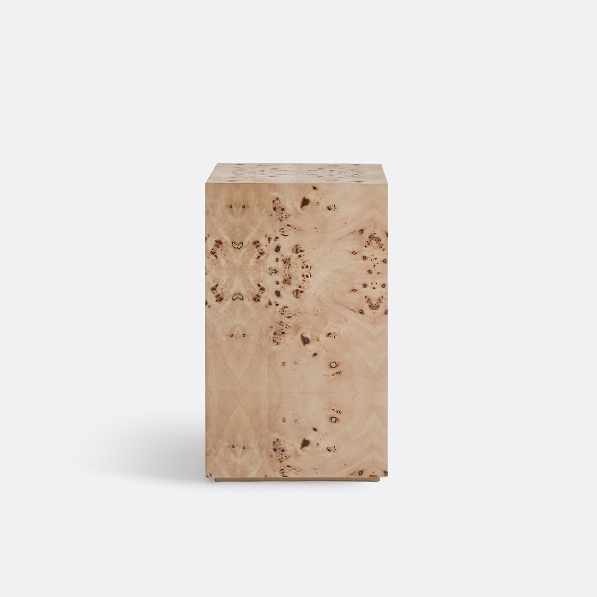 Mesa auxiliar de sofá chapada en madera de olmo, LOUPITA raíz de olmo, LA REDOUTE INTERIEURS