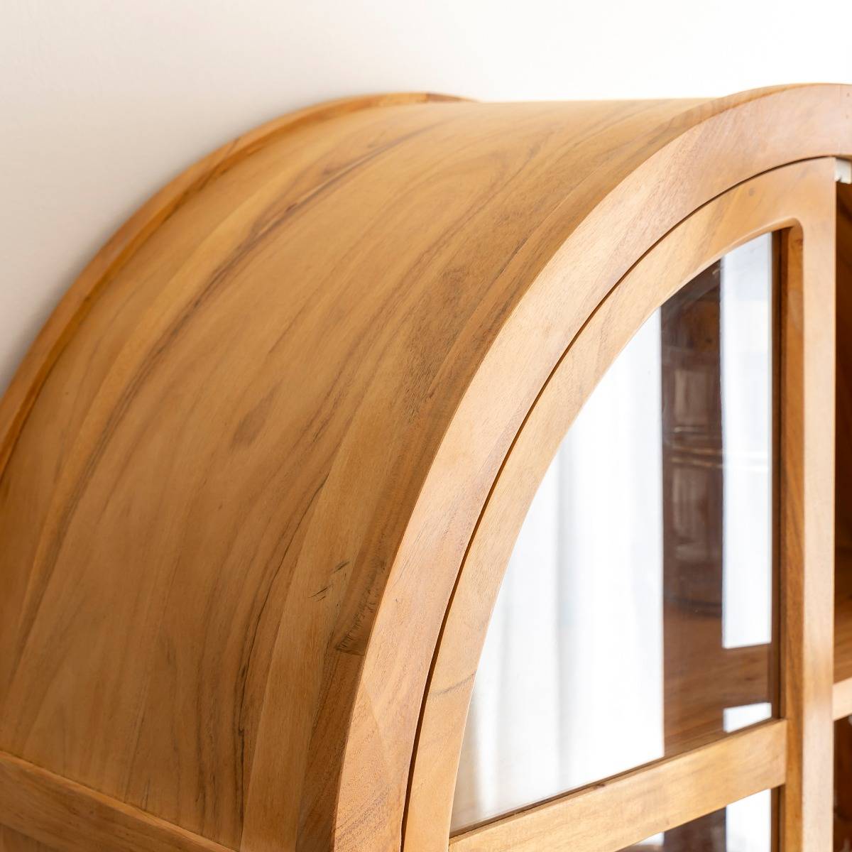Vitrine en bois d'acacia 4 portes  JO bois foncé, MADE IN MEUBLES 