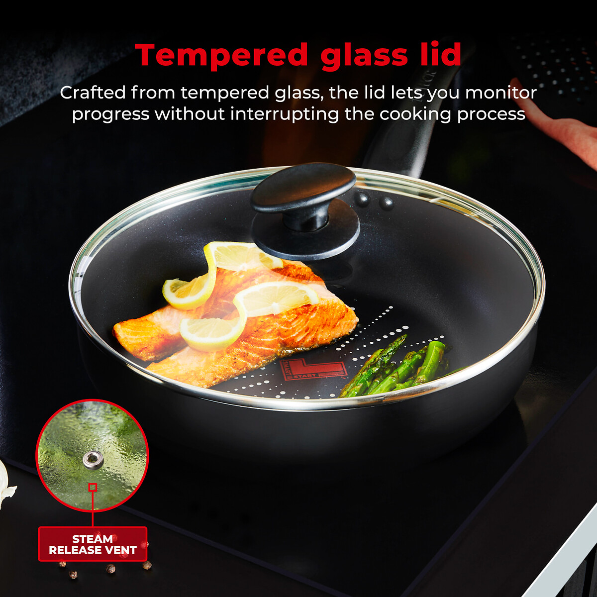 28cm Smart Start Classic Multi-Pan black, TOWER