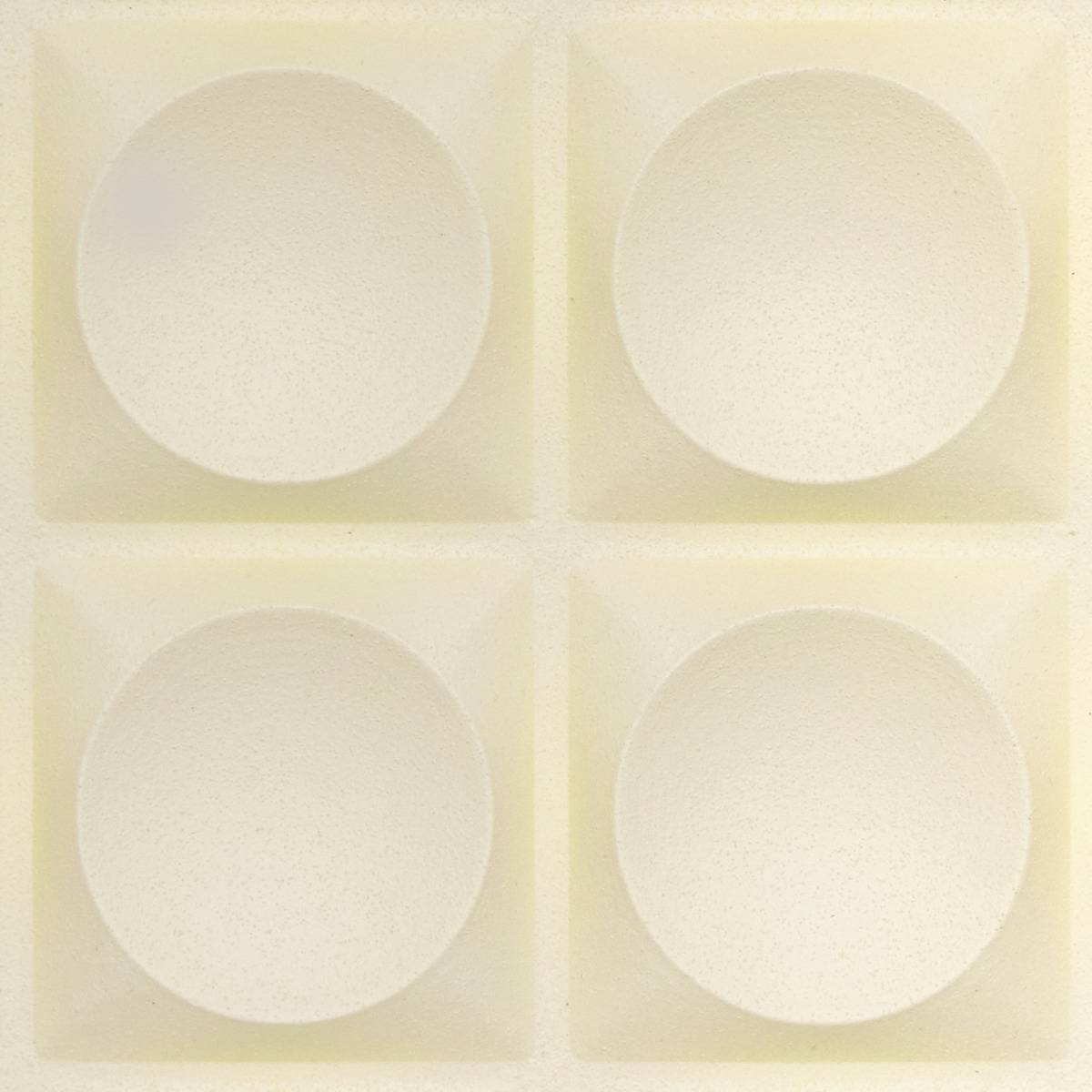 Lot de 2 stickers muraux ronds effet 3D OREN blanc, ATMOSPHERA