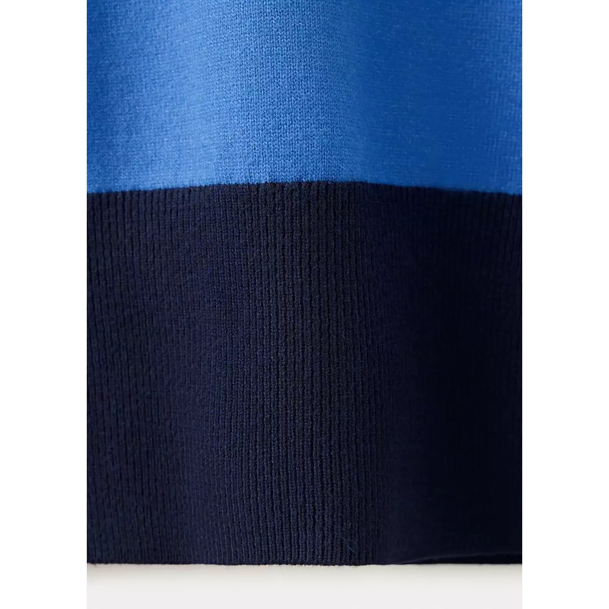 Pull-over rayures col polo bleu marine, MANGO