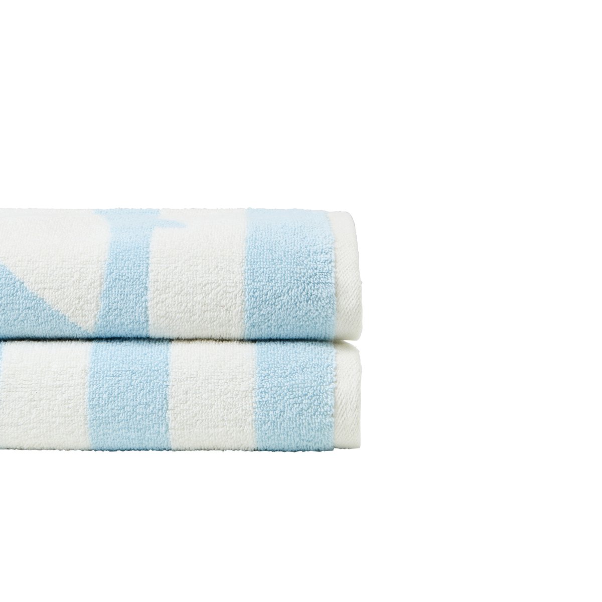 Drap de bain coton bio TYBALT ciel, CARRE BLANC
