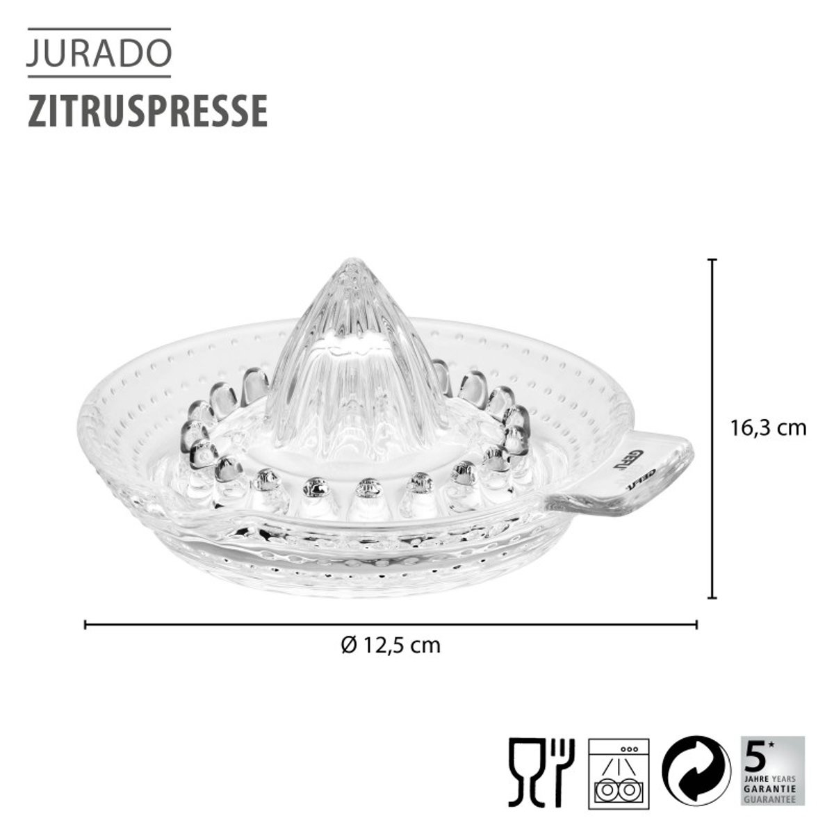 Presse-citron jurado transparent, GEFU