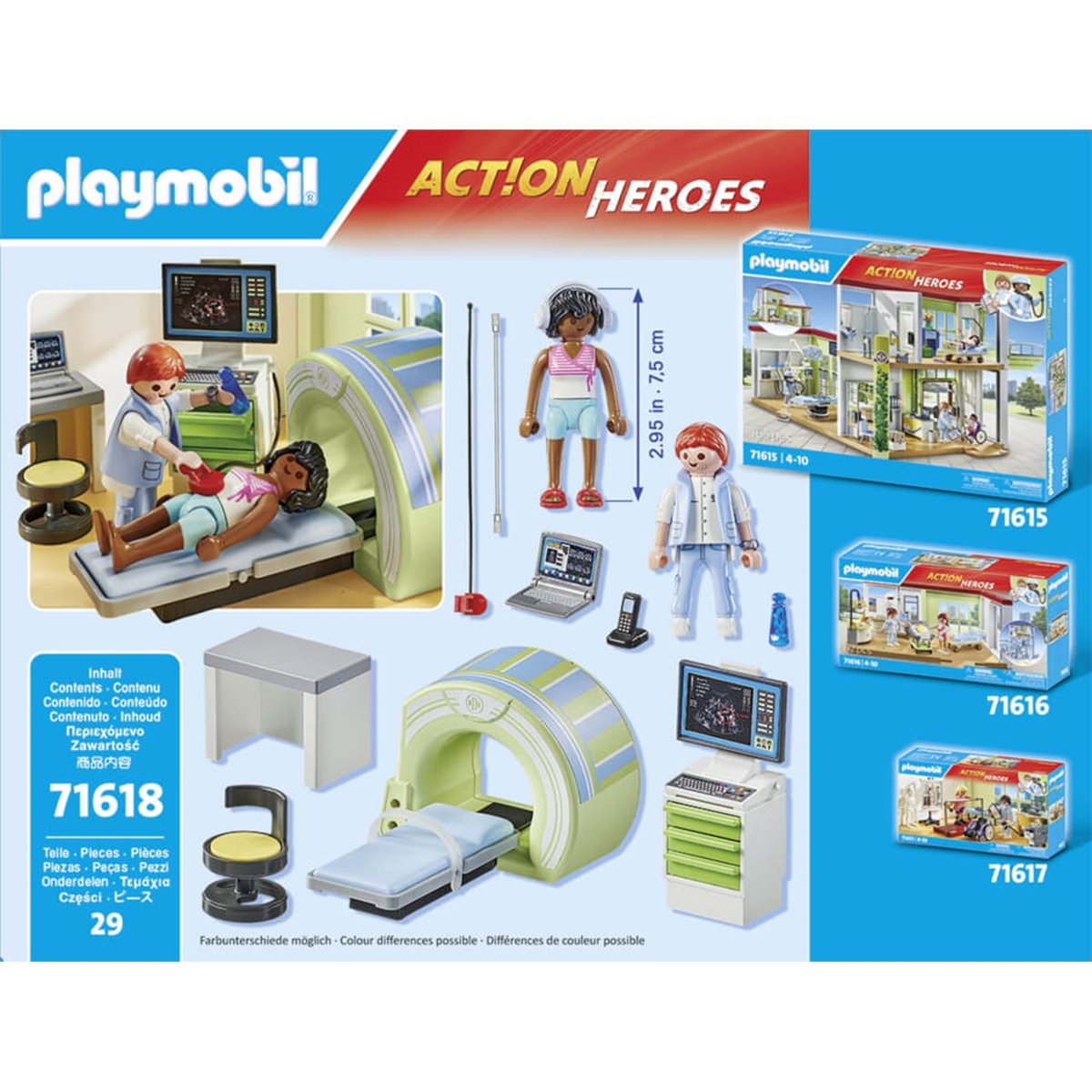 Heroes Scanner médical avec patiente multicolore, PLAYMOBIL