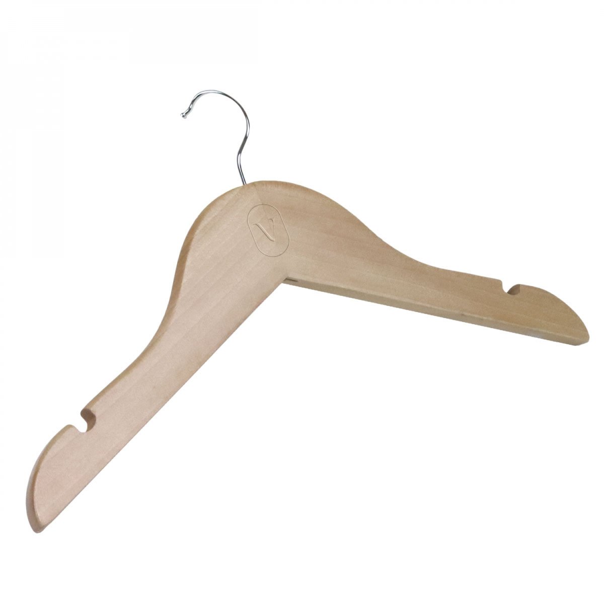 Lot de 10 cintres bébé bois clair beige, VIVEZEN