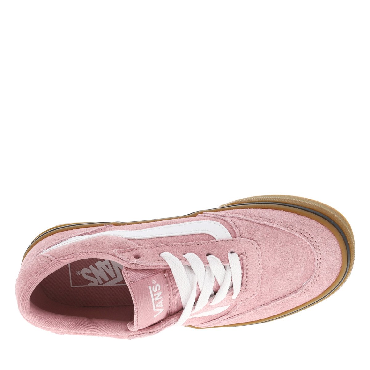 Baskets cuir talon plat rose, VANS