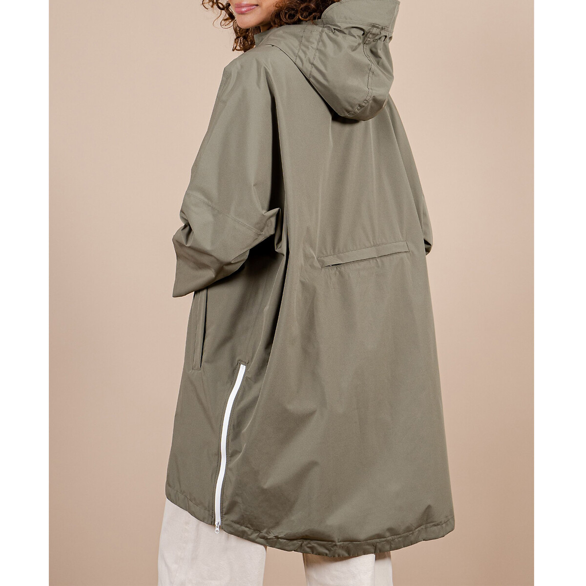 Lange poncho met rits, unisex LIBERTÉ kaki , FLOTTE
