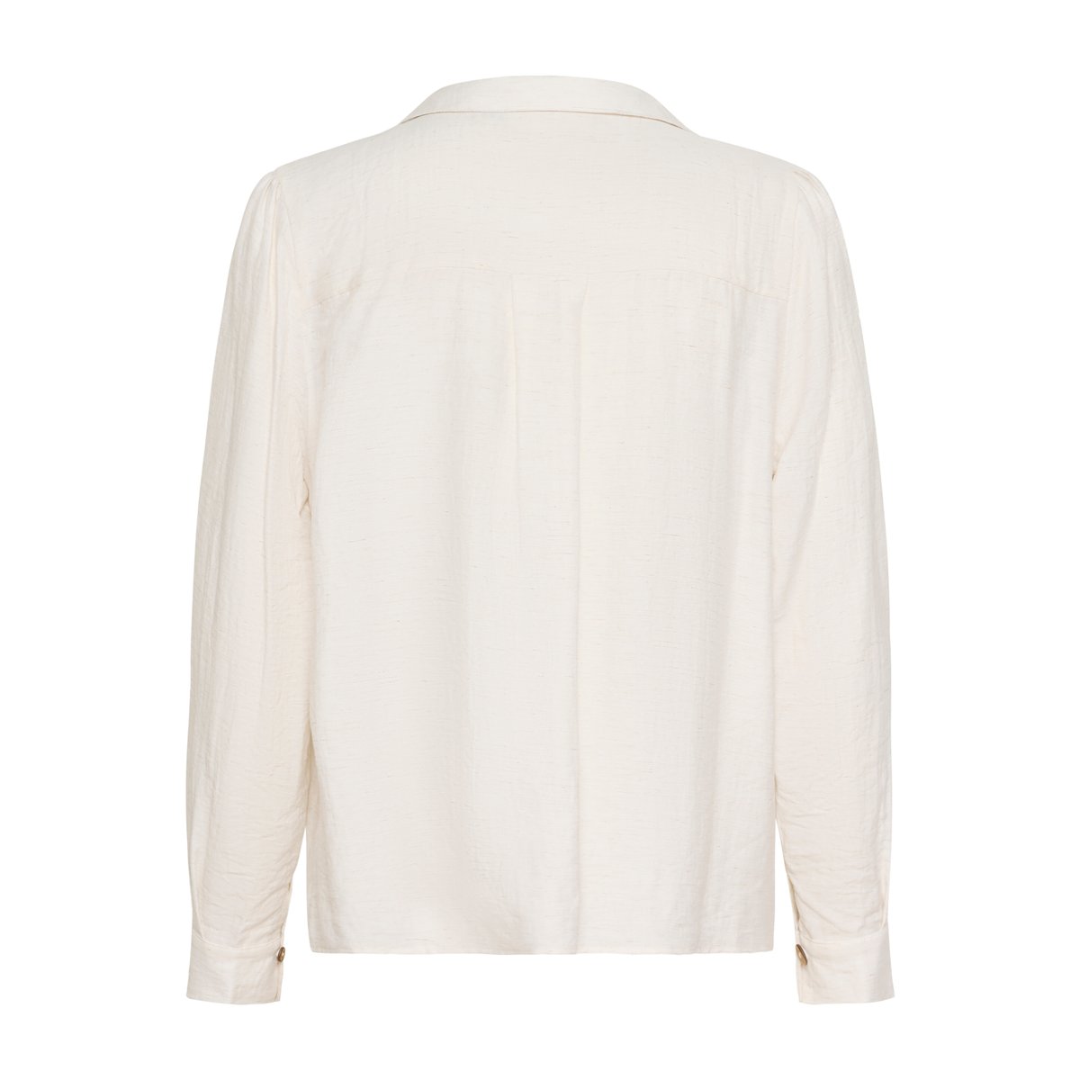 Chemise à manches longues blanc whisper white melange, CREAM