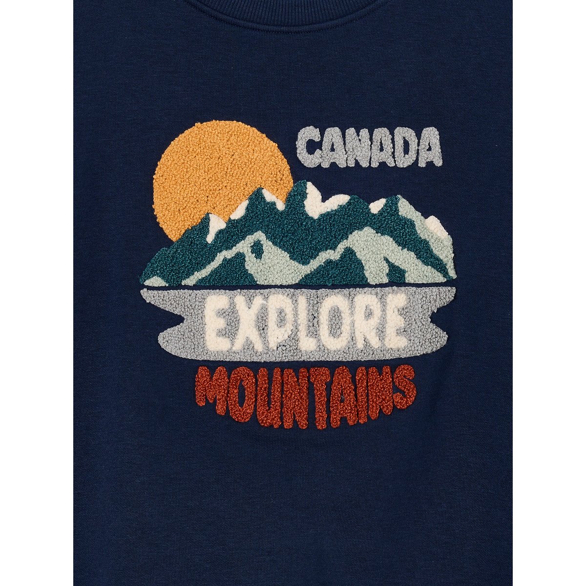 Sweat col rond marine, VERTBAUDET