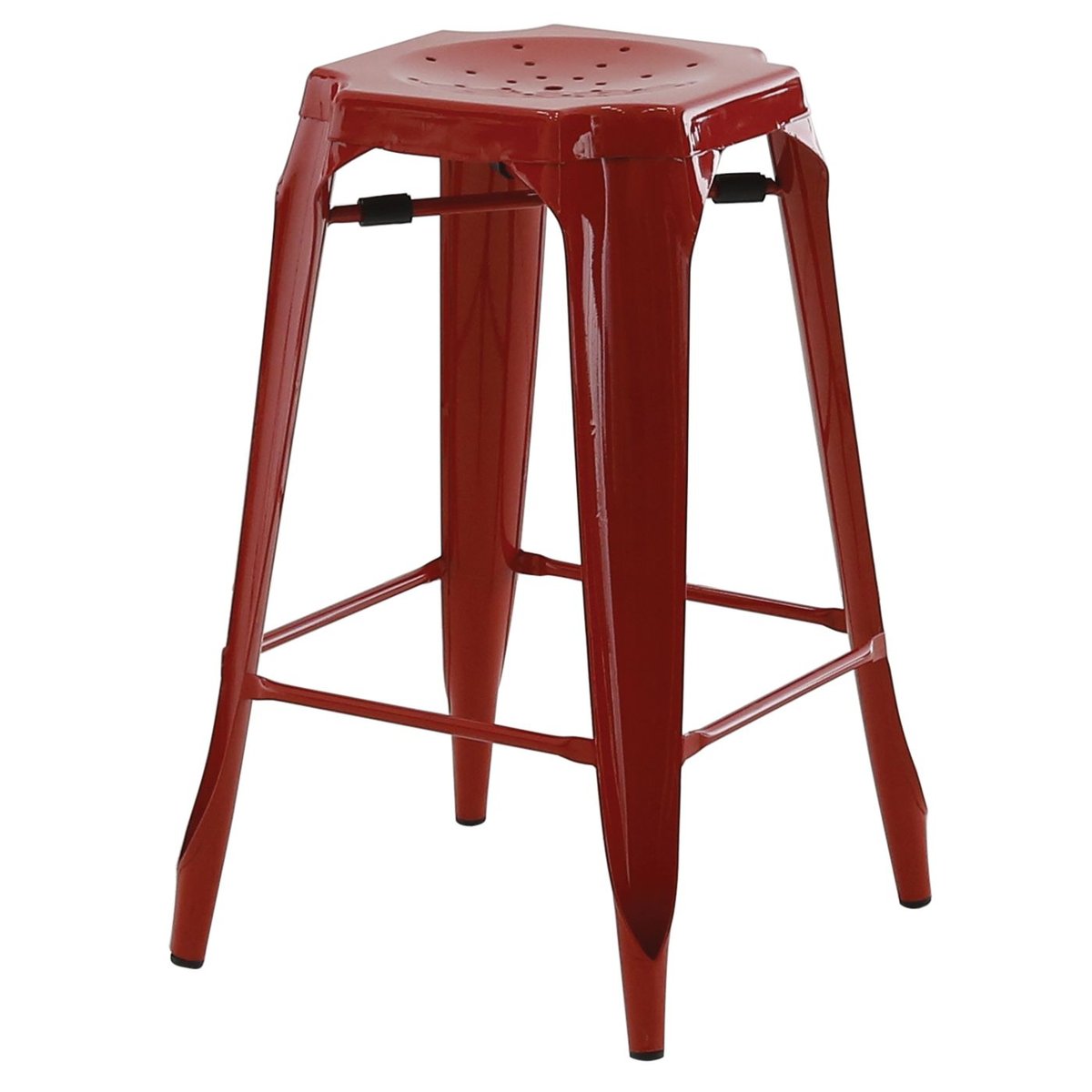 Tabouret snack rouge rouge vermillon, ZAGO