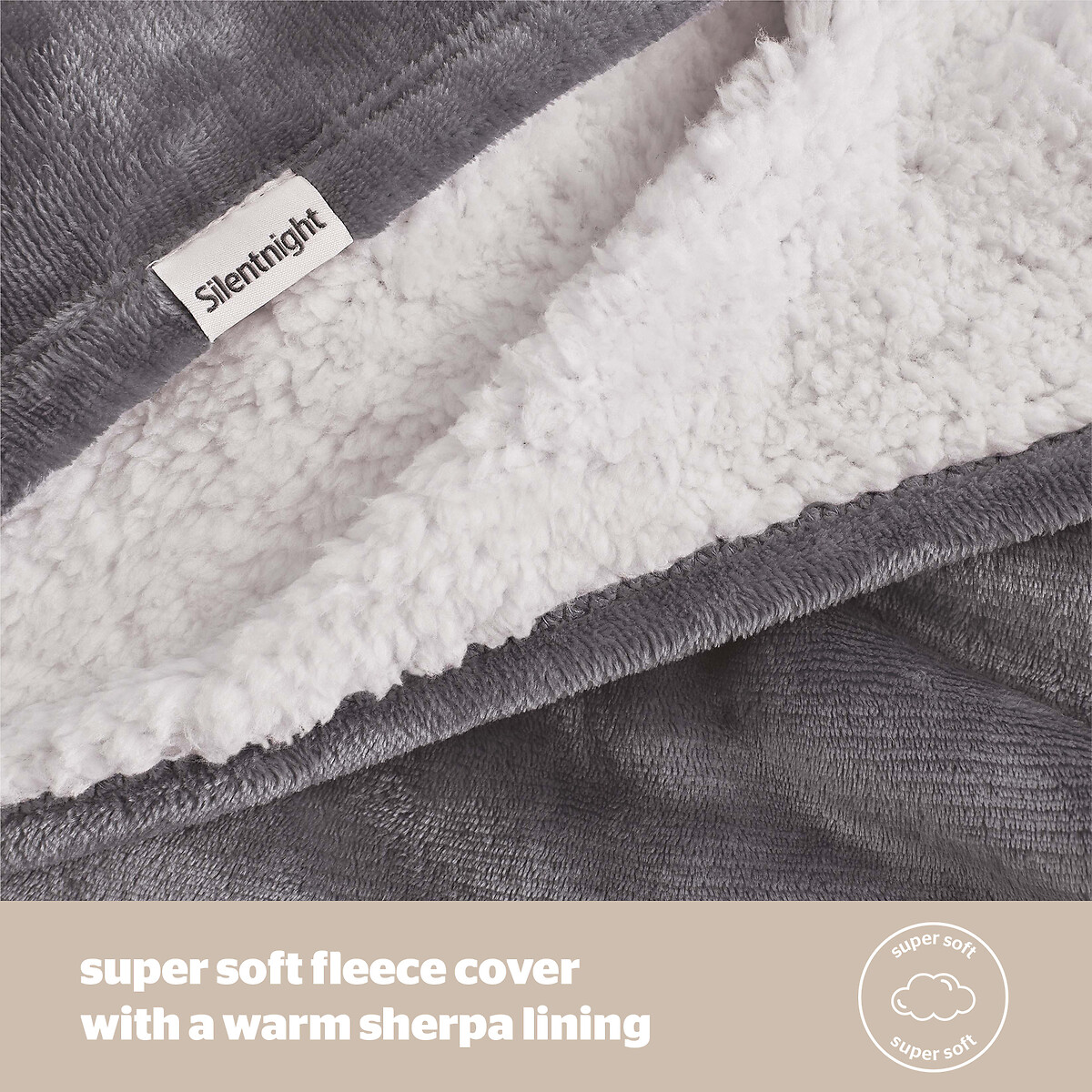 Snugsie XL Giant Family Blanket grey, SILENTNIGHT